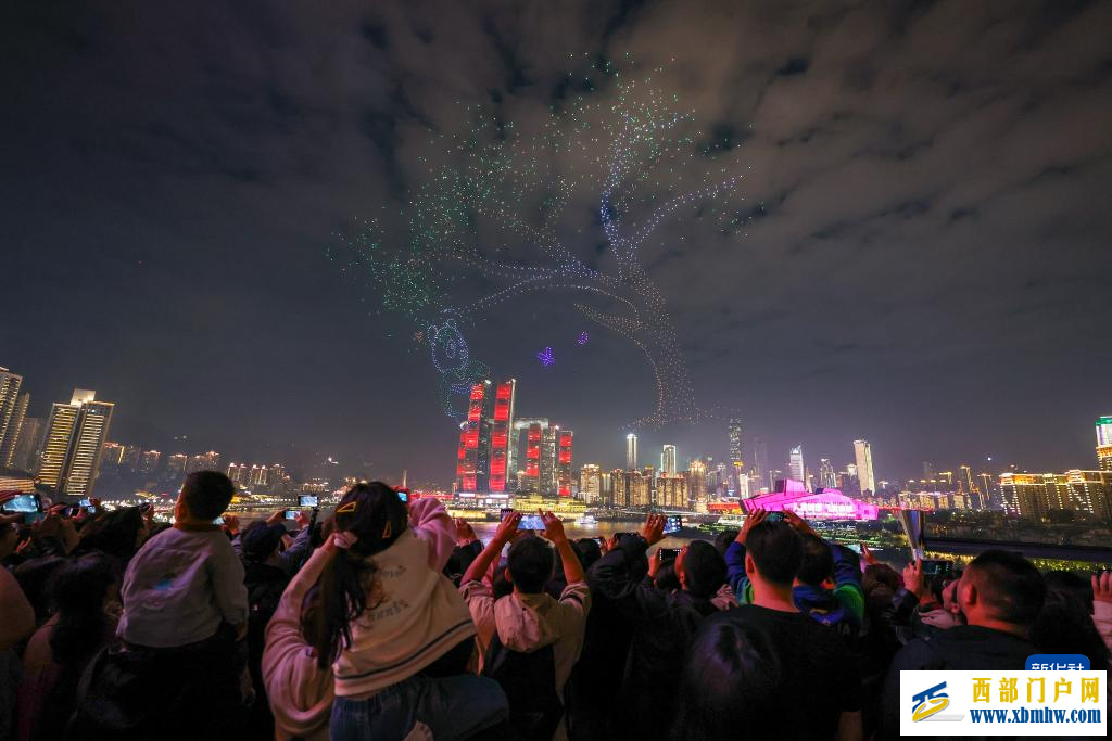 重庆举行世界城市日专场无人机主题表演(图6)